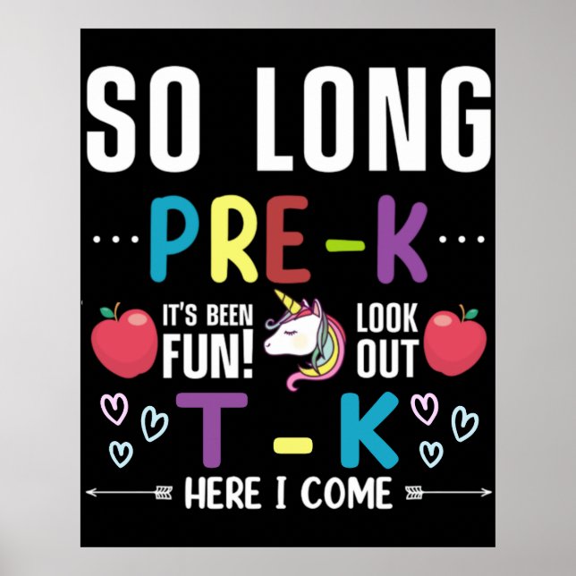 Poster Tchau Pré-K TK Aqui Vou Eu Pré-K (Frente)