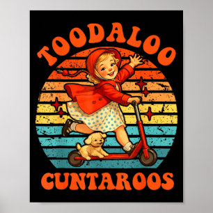 Poster Tchau tontos patinete engraçado garota atrevida