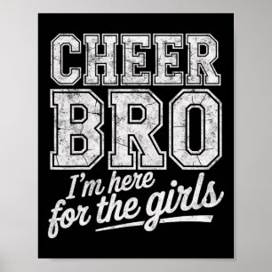 Poster Tcheer Bro Aqui Camiseta de Torcida Feminina Mascu