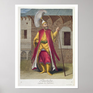 Póster Tchorbadji, capitão dos janissaries, 18o centu