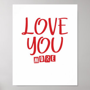 Poster Te Amo Mais Citação de Amor Simples
