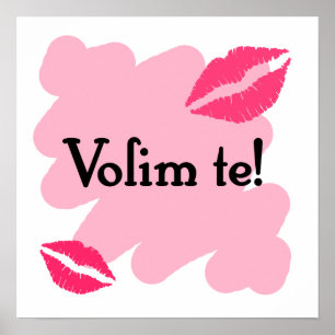Poster Te de Volim - croata eu te amo