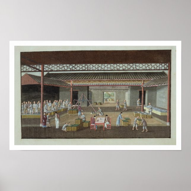 Póster Tea Depot (guache na seda) (Frente)
