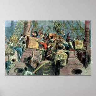 Póster Tea party de Boston, o 16 de dezembro de 1773