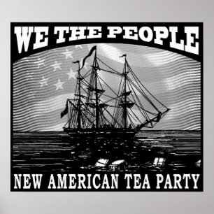 Póster Tea party do imposto