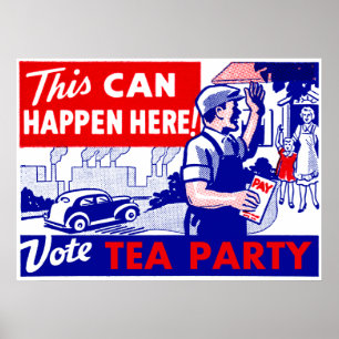 Póster Tea party do voto