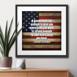 Poster Tea Party - Jefferson: Cuidado com o Grande Govern