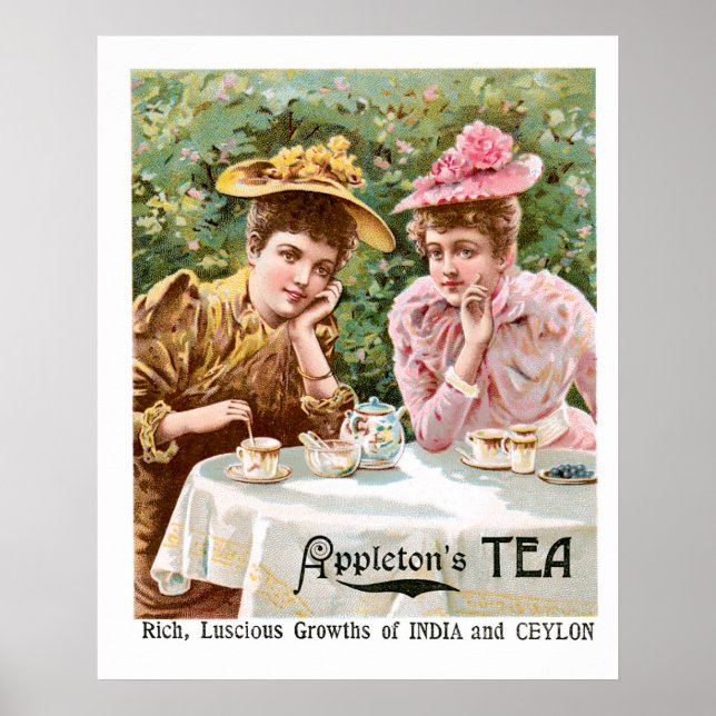 Póster Tea Vintage de Appleton Bebe Arte (Frente)