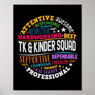 Poster Teac De Jardim De Infância Transitório Da Tk E Da