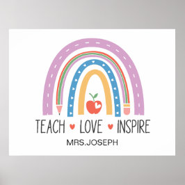 Poster Teach Love Inspire Teacher 