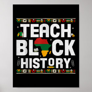 Poster Teache do Orgulho Africano do Mapa do Ensino da Hi
