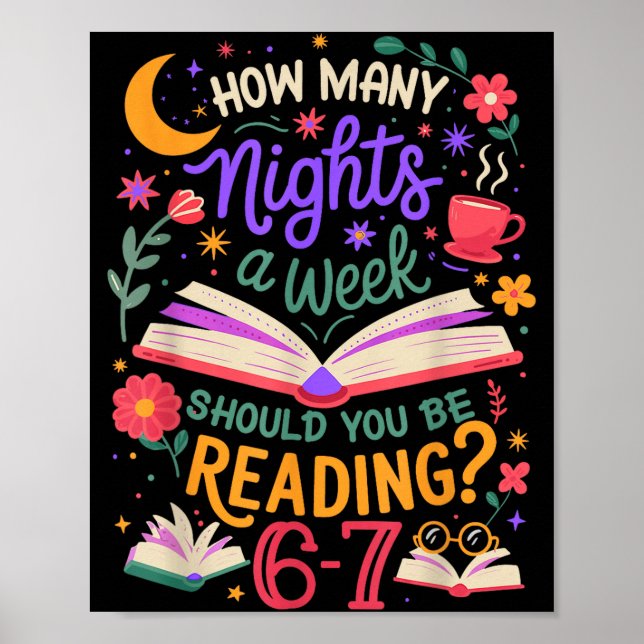 Poster Teacher 67 How Many Nights A Week Should You Be Re (Frente)