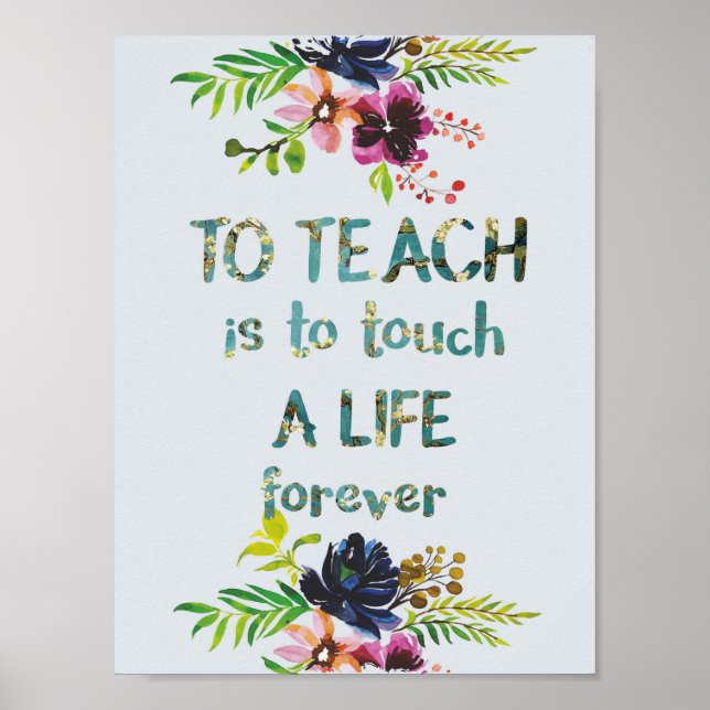 Poster Teacher Apprecie Semana de Professores Citando Tip (Frente)