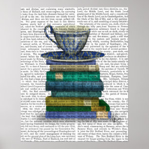 Poster Teacup e Livros