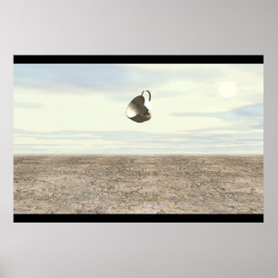 Poster Teacup quebrado que paira