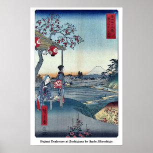 Poster Teahouse de Fujimi em Zoshigaya por Ando,