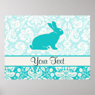 Póster Teal Bunny