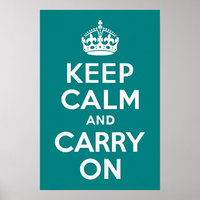 Poster Teal Fique Calmo e continue (Frente)
