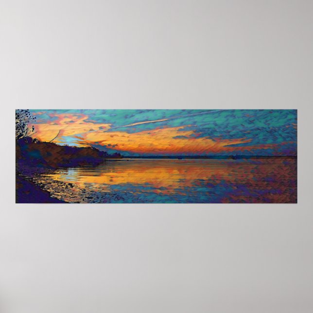 Poster Teal Sunset (Frente)