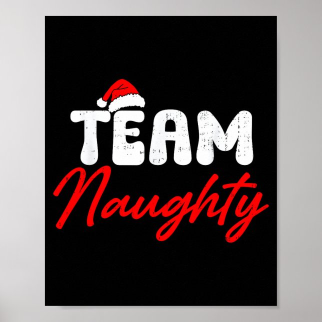 Poster Team Naughty Funny Christmas Couple Matching Team  (Frente)