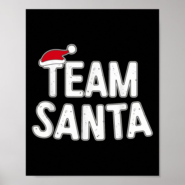 Poster Team Santa Shirt Adult Kids Christmas Santa Squad  (Frente)