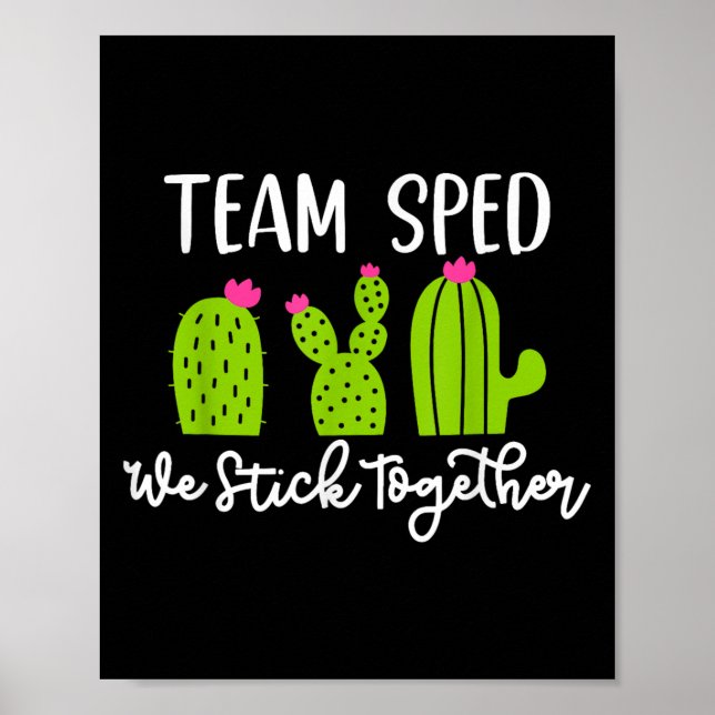 Poster Team Sped We Stick Together Teacher Teaching Men W (Frente)
