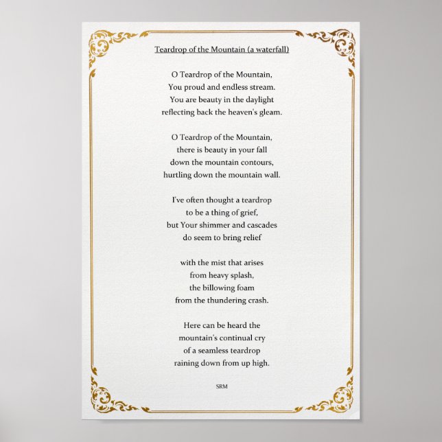 Poster Teardrop da Montanha (Frente)