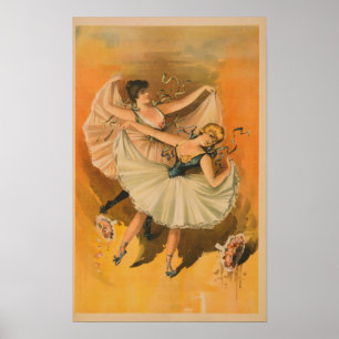 Poster teatral de duas bailarinas