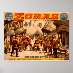Poster teatral dos mineiros do russo de Zorah