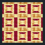 Poster Teatro Art Deco<br><div class="desc">Os detalhes do mármore dourado e burgundy de um clássico cinema Art Deco inspiraram este elegante e sofisticado padrão geométrico. Disponível em uma grande variedade de produtos de presentes e artigos de papelaria,  incluindo estilos que permitem personalização e personalização com seu próprio monograma ou foto.</div>
