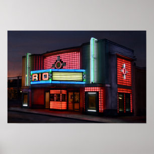 Póster Teatro Art Deco Rio, Overland Park, Kansas