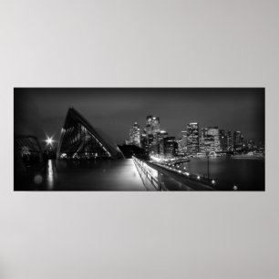 Póster Teatro da ópera de Sydney na noite
