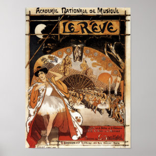 Póster Teatro da ópera do desempenho de Le Reve Balé