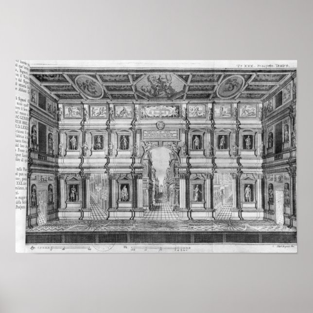 Póster Teatro de Olimpiadas em Vicenza (Frente)