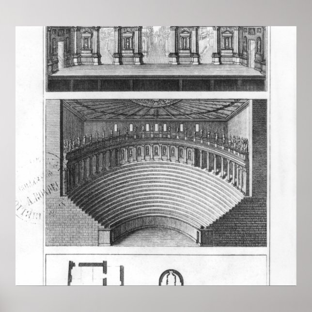 Poster Teatro de Olimpiadas em Vicenza (Frente)