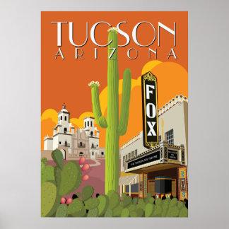 Poster Teatro de Raposa de 28"x20" - Tucson, Arizona