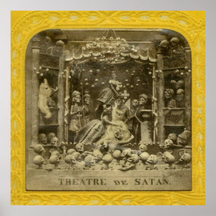 Poster Teatro De Satã De Diablerie Francesa Vintage