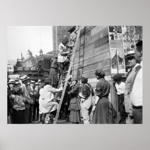 Poster Teatro do Times Square da pintura, 1920