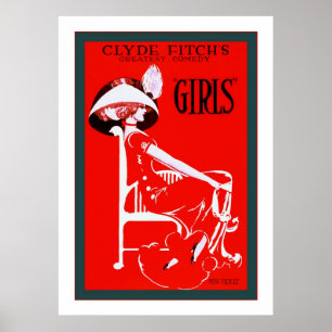 Poster Teatro do vintage do ~ das "meninas"