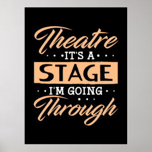 Poster Teatro É Um Ator Palco Que Está Passando