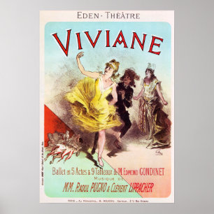 Poster Teatro Eden, Velho Balé francês Dança