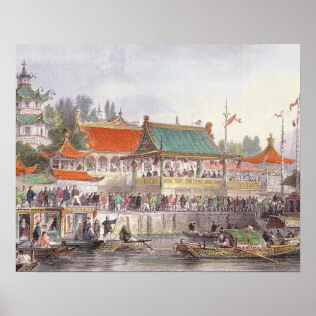 Poster Teatro em Tien-Sing, da China em uma Série V (Frente)