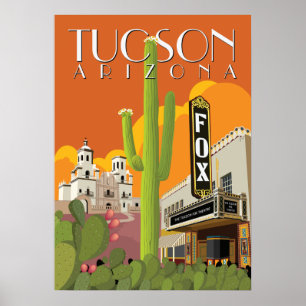 Poster Teatro Fox de 28"x20" - Tucson, Arizona