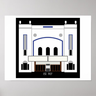 Poster Teatro Minimalista Columbia (Matte Impressão)