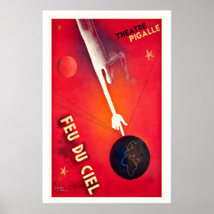 Poster Teatro Pigalle Fogo do Céu929 Antigo