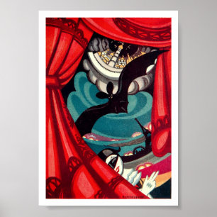 Poster Teatro Vintage Art Deco Bat