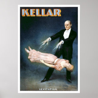 Poster Teatro Vintage "Levitação Kellar"