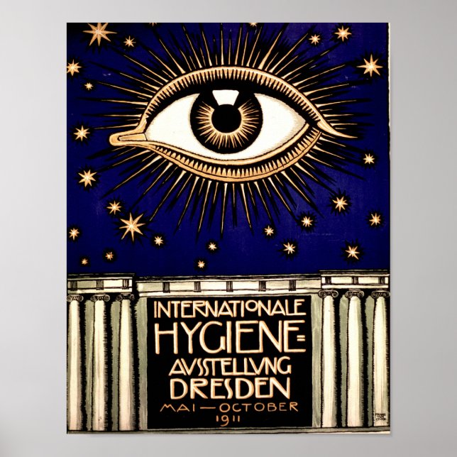 Poster Teatro Vintage/Poster de anúncio de desempenho (Frente)