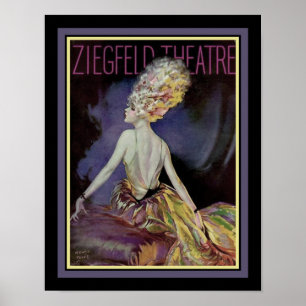 Poster Teatro Ziegfeld de Henry Clive na década de 1920