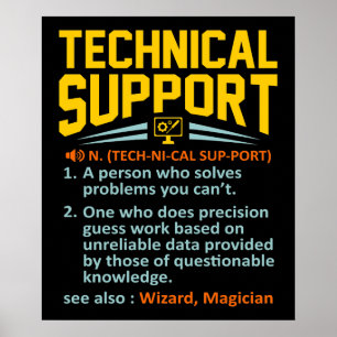Poster Technical Support Definition Computer IT